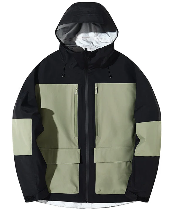 Snowboard Women’s Color Block Mountain Black/Green Jacket