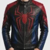 Spider-Man Black Red Blue Biker Jacket