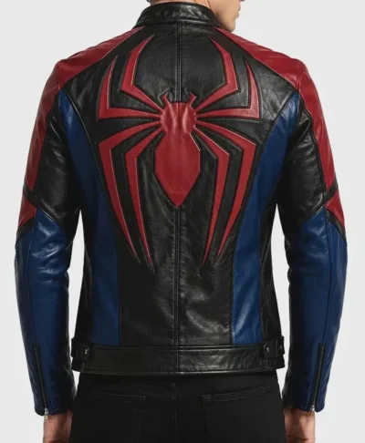 Spider-Man Black Red Blue Biker Jacket