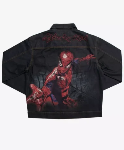 Spider Man Denim Black Jacket