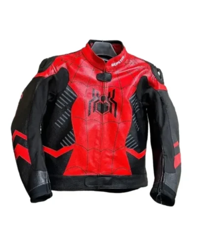 Spider-Man Racing Leather Biker Jacket