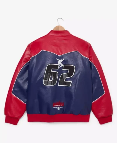 Spider Man Red Leather Moto Jacket
