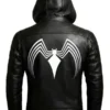 Spider Symbiote Black Leather Jacket