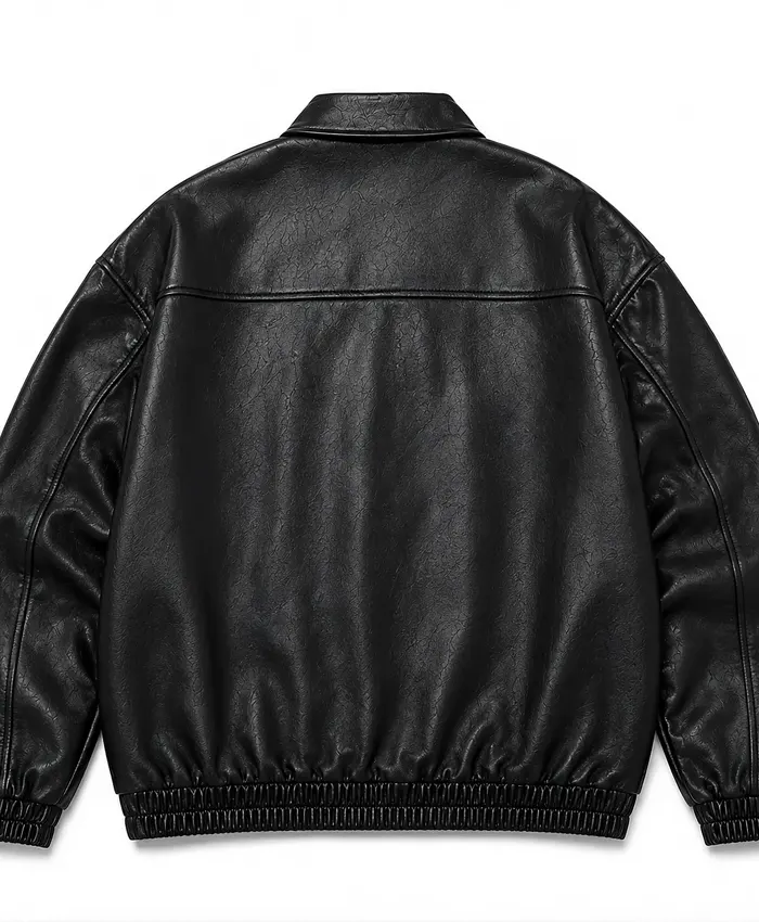 SpiderMan Oversized Leather Bomber Jacket for sale