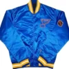 St. Louis Blues 1990s Blue Satin Varsity Jacket