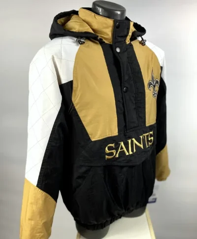 Starter New Orleans Saints Half ZIP Hooded Jacket