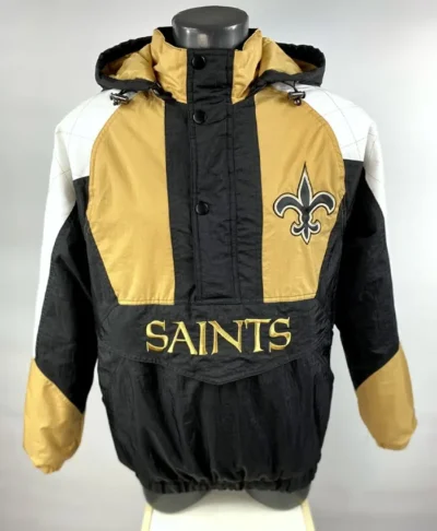 Starter New Orleans Saints Half ZIP Hooded Jacket