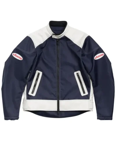Stussy Navy Moto Jacket