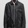 Stüssy x Junya Watanabe Black Zip Leather Jacket
