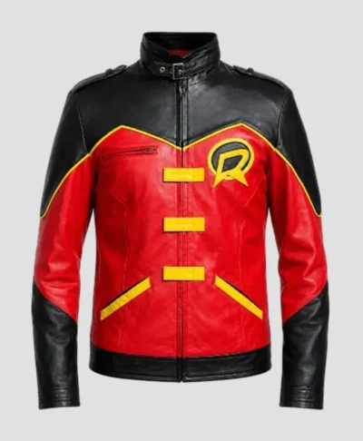 Superhero Robin Tim Drake Leather Costume Jacket