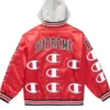 Supreme Champion Satin Varsity Jacket with Hood