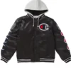 Supreme Champion Satin Varsity Jacket with Hood