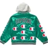 Supreme Champion Satin Varsity Jacket with Hood