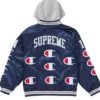 Supreme Champion Satin Varsity Jacket with Hood