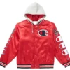 Supreme Champion Satin Varsity Jacket with Hood