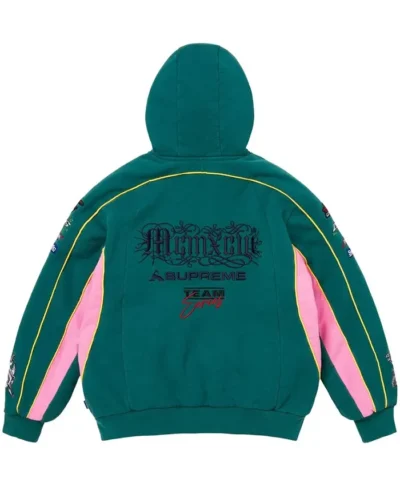 Supreme Fall 2026 Racing Lined Dark Teal Hooded Jacket