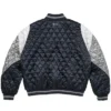 Supreme x Champion Quilted Navy Satin Varsity Jacket