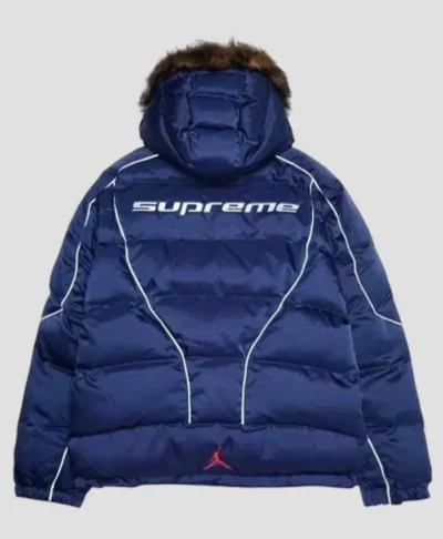 Supreme x Jordan Navy Puffer Jacket