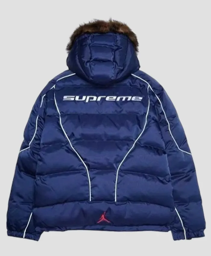 Supreme x Jordan Navy Puffer Jacket