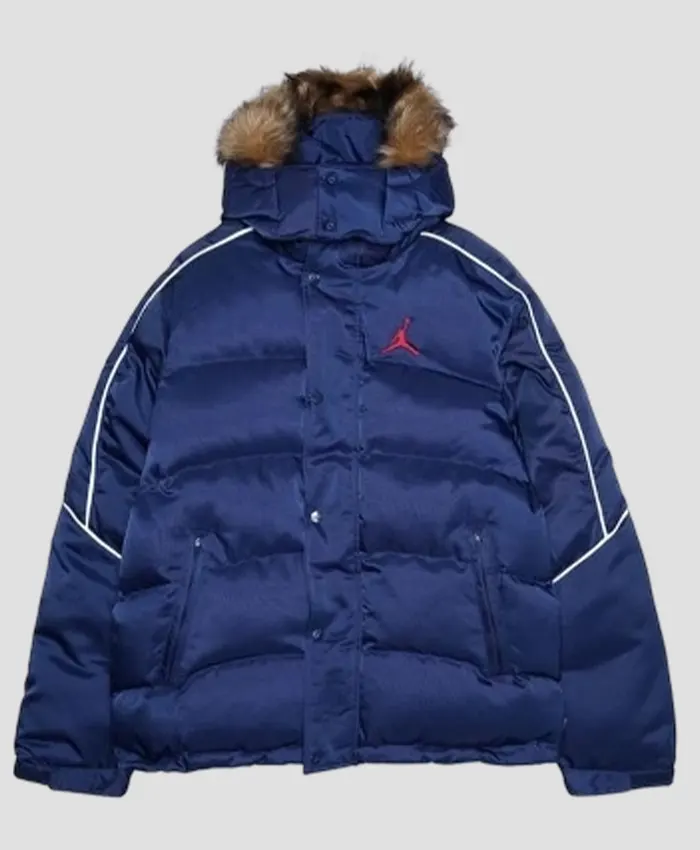 Supreme x Jordan Navy Puffer Jacket