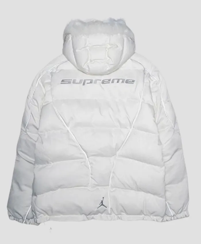 Supreme x Jordan White Puffer Jacket