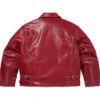 Supreme x Schott 2026 Distressed Red Leather Jacket