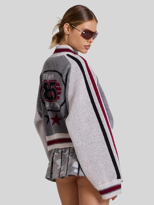 Team 85 Knitted Bomber Jacket