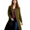 Teresa Palmer Green Trench Coat
