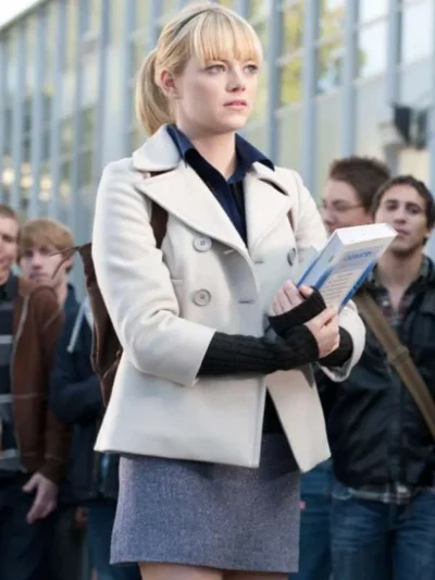 The Amazing Spider-Man Emma Stone Peacoat