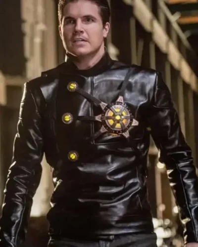 The Flash Robbie Amell Black Leather Jacket