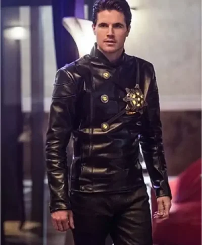 The Flash Robbie Amell Black Leather Jacket