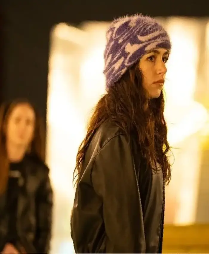 The Internship Sky Katz Black Leather Jacket