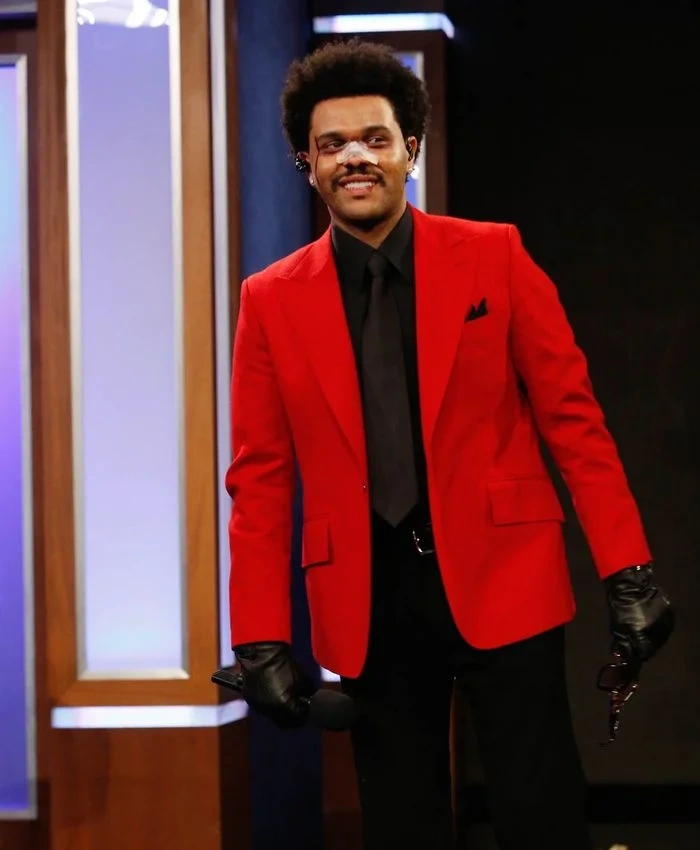 The Weeknd Red Suit