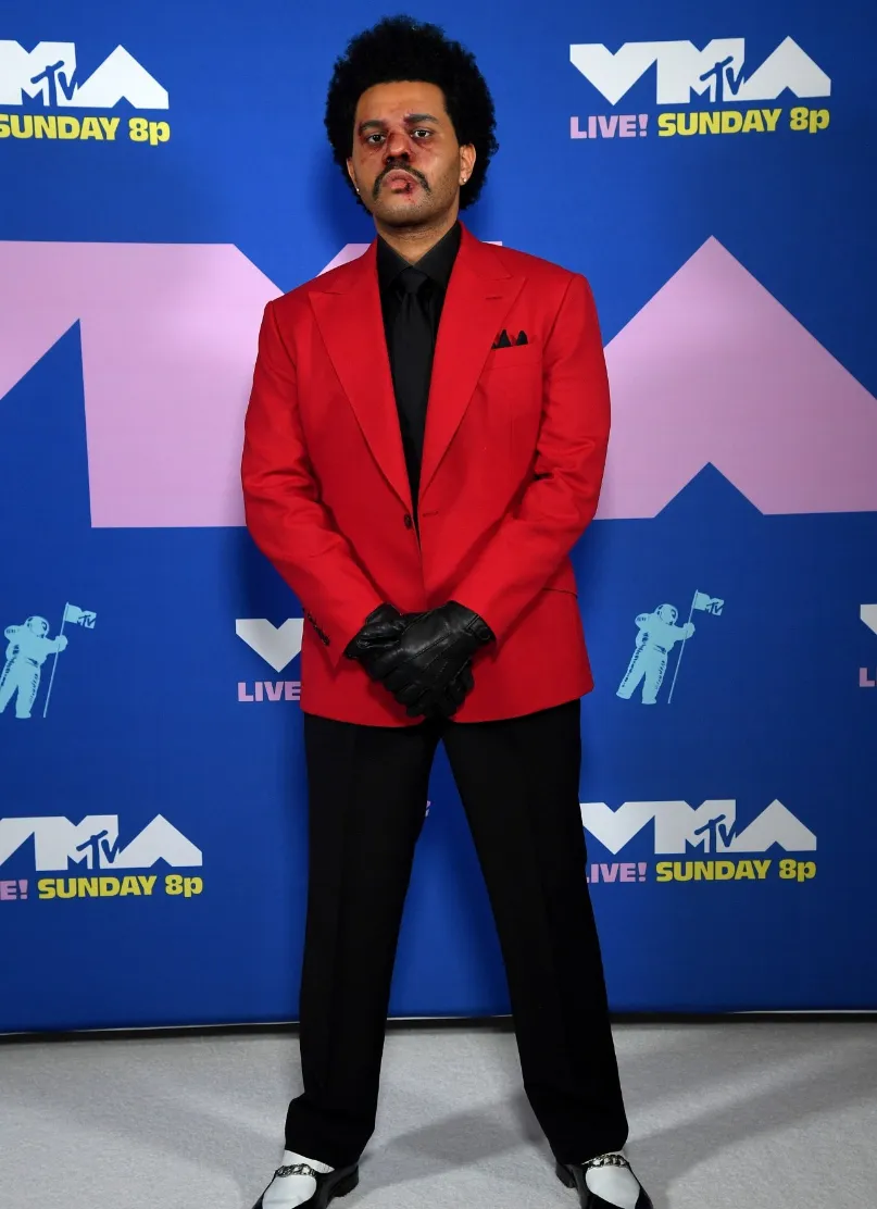 The Weeknd Red Suit