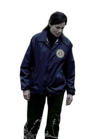 The Whisper Man 2026 Michelle Monaghan Blue Jacket