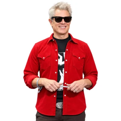 Tiny Fugitives 2026 Johnny Knoxville Red Shirt Jacket