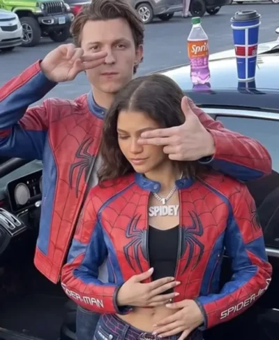 Tom Holland And Zendaya Spider-Man Leather Jacket