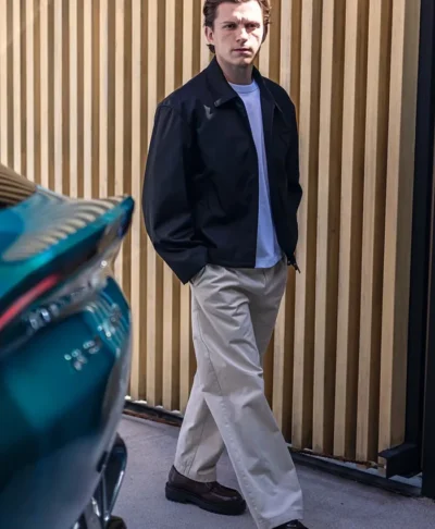 Tom Holland Aston Martin Black Satin Jacket