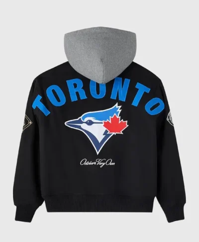 Toronto Blue Jays Black Insulated Twill Bomber Jacket