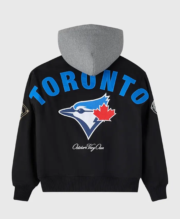 Toronto Blue Jays Black Insulated Twill Bomber Jacket