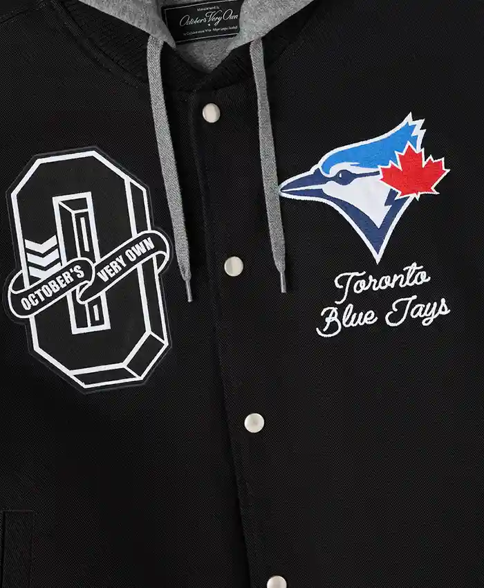 Toronto Blue Jays Black Insulated Twill Bomber Jacket