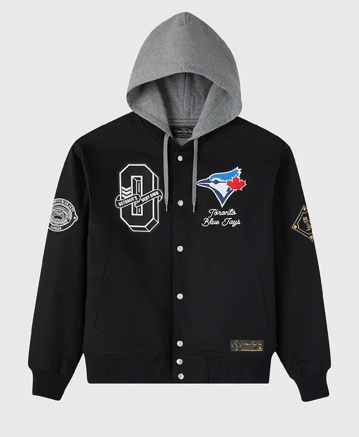 Toronto Blue Jays Black Insulated Twill Bomber Jacket