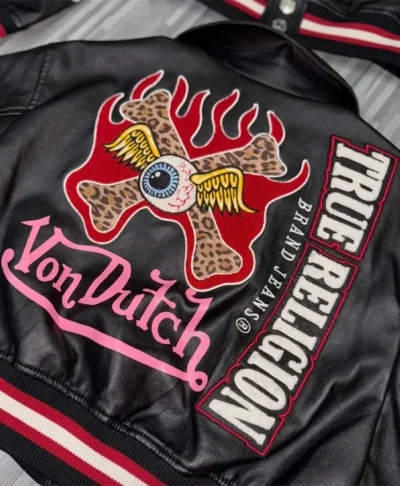 True Religion Women’s Von Dutch Leather Jacket