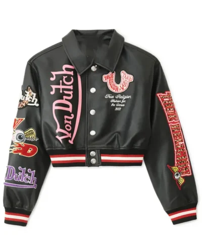 True Religion Women’s Von Dutch Leather Jacket