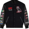 UFC OVO Championship Black Varsity Jacket