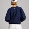 US Open Slub blue Fleece Crewneck