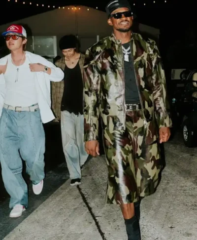 Usher x BTS Camo Moto Jacket