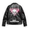WWE Bret Hart Hitman Hart Foundation 1997 Black Biker Jacket