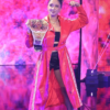 WWE NXT 2026 Kelani Jordan Red Leather Adidas Hooded Coat