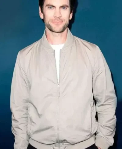 Wes Bentley Beige Bomber Jacket